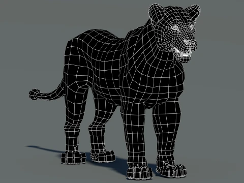 Lioness Low-Poly and Game-Ready 3D Model