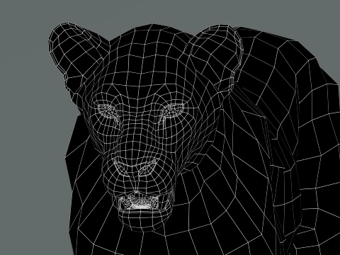Lioness Low-Poly and Game-Ready 3D Model