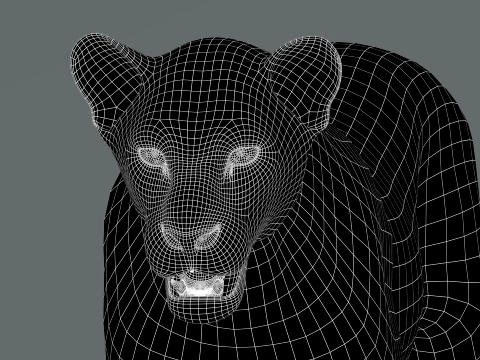 Lioness Low-Poly and Game-Ready 3D Model