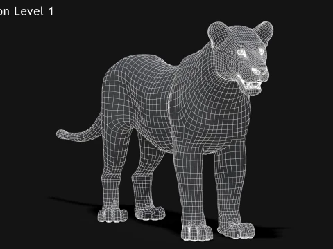 Animated Lioness - Low-Poly 3D Model