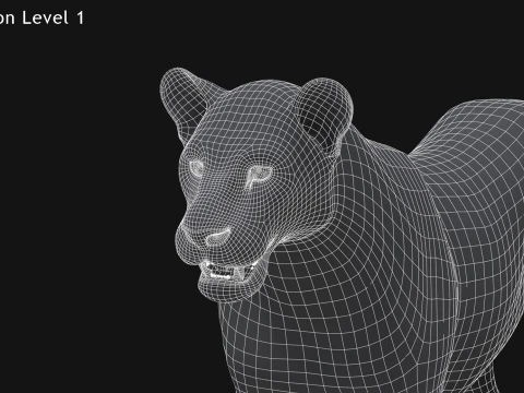 Animated Lioness - Low-Poly 3D Model