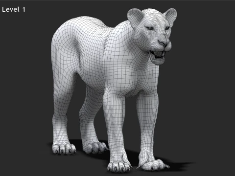Game-Ready Lioness 3D Model