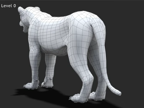 Game-Ready Lioness 3D Model