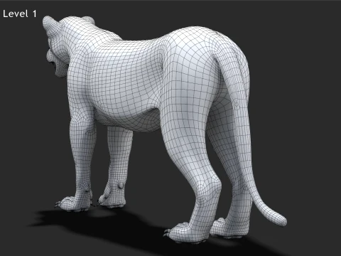 Game-Ready Lioness 3D Model