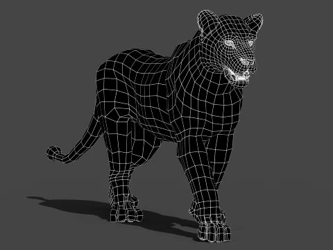 Animated Lioness - Low-Poly Game-Ready 3D Model