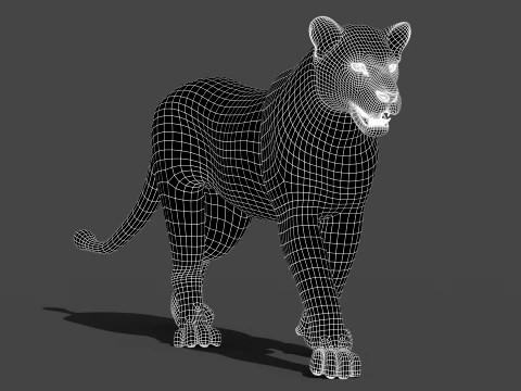 Animated Lioness - Low-Poly Game-Ready 3D Model