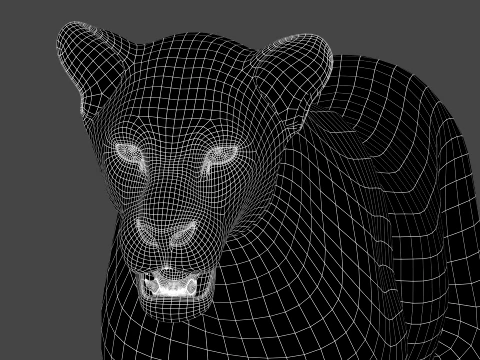Animated Lioness - Low-Poly Game-Ready 3D Model