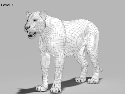Rigged Lioness - Game-Ready Realistic 3D Model