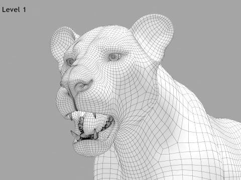 Rigged Lioness - Game-Ready Realistic 3D Model