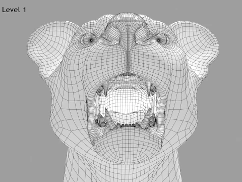 Rigged Lioness - Hair and Fur 3D Model