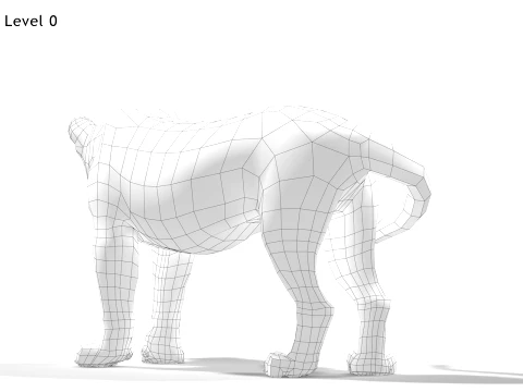 Animated Lion - Hair and Fur Low-Poly 3D Model