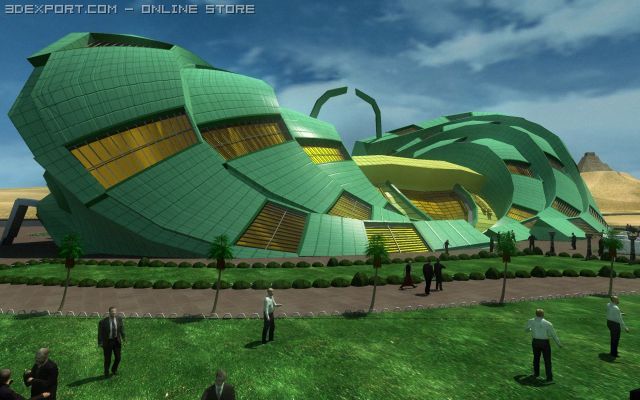 fayoum library 3Dモデル .c4d .max .obj .3ds .fbx .stl .blend 