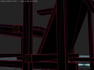 red and blue Modelo 3D