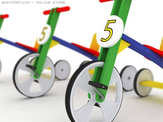 tricycle 3Dモデル .c4d .max .obj .3ds .fbx .stl .blend 