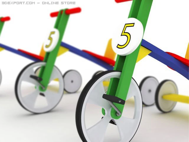 tricycle 3D Model .c4d .max .obj .3ds .fbx .stl .blend 
