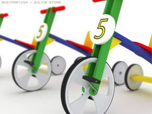 &uuml;&ccedil; tekerlekli bisiklet 3D Model