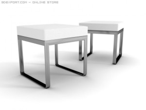 4 designer chairs 3D 모델