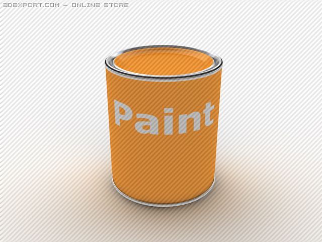 bank paint Modello 3D .c4d .max .obj .3ds .fbx .stl .blend 