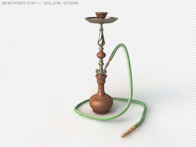 hookah 3D Model .c4d .max .obj .3ds .fbx .stl .blend