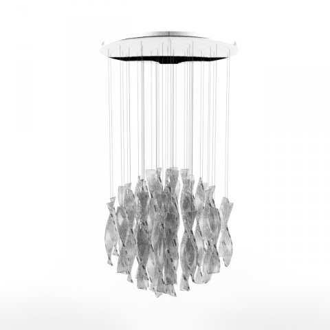 axo lite aura suspension ribbed crystal 3D Model .c4d .max .obj .3ds .fbx .stl .blend
