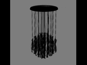 axo lite aura suspension ribbed crystal 3D Model