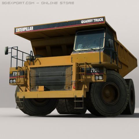 Cat 775e truck 3D-Modell .c4d .max .obj .3ds .fbx .stl .blend 