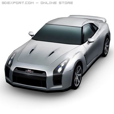Nissan gtr multi color 3D Модель .c4d .max .obj .3ds .fbx .stl .blend 