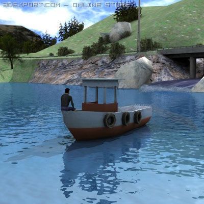 boat 3D Model .c4d .max .obj .3ds .fbx .stl .blend 