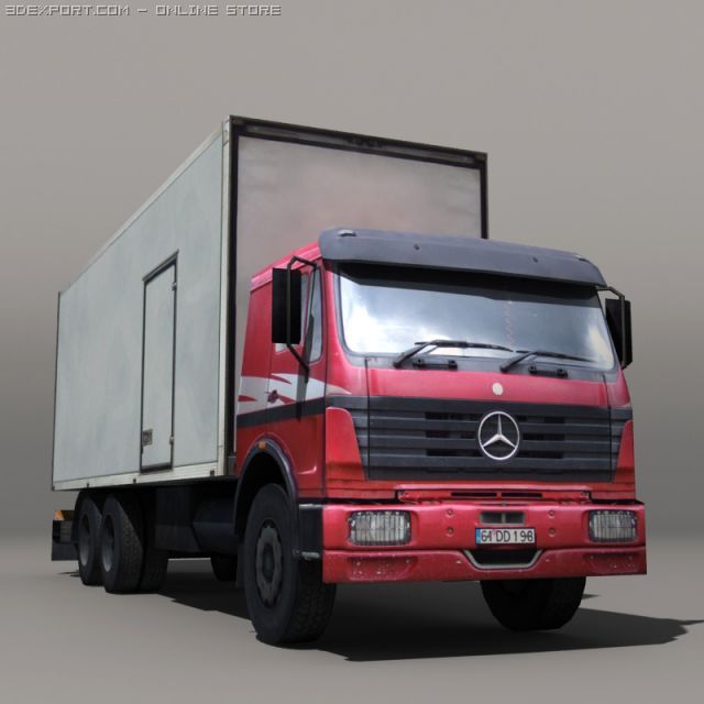 Truck 3D Model .c4d .max .obj .3ds .fbx .stl .blend 