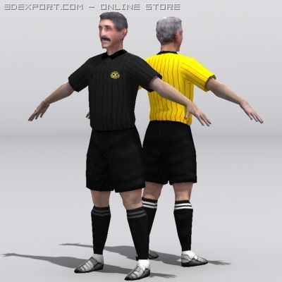 Referee 3D Model .c4d .max .obj .3ds .fbx .stl .blend 