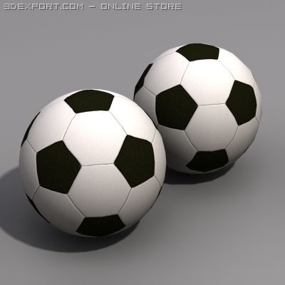 Soccerball Model 3D .c4d .max .obj .3ds .fbx .stl .blend 