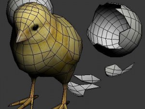 Chicken and eggs Model 3D