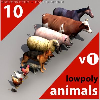 Animals Modelo 3D .c4d .max .obj .3ds .fbx .stl .blend 