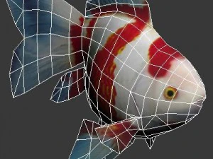 Золотая рыбка 02 3D Модель