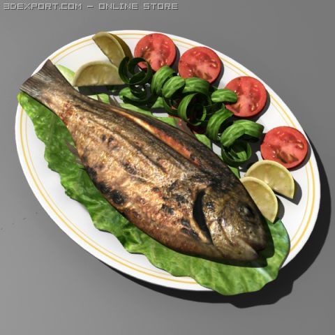 Fish food Modelo 3D .c4d .max .obj .3ds .fbx .stl .blend 