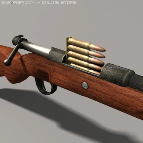 Kar 98k 3D Model .c4d .max .obj .3ds .fbx .stl .blend 