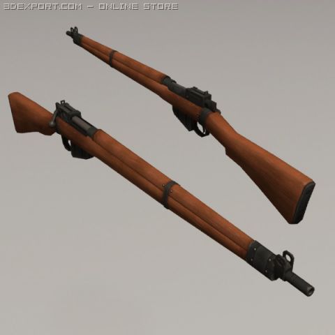 Lee enfield ww ii 3D 模型 .c4d .max .obj .3ds .fbx .stl .blend 
