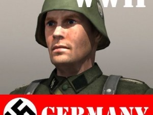 German soldier and kar 98k wwii 3D Model