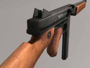 American soldier and thompson wwii 3D-Modell