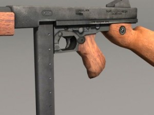 American soldier and thompson wwii 3D-Modell