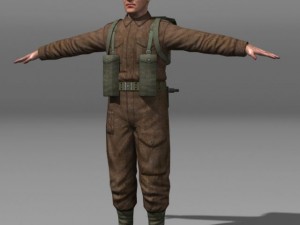 British soldier and lee enfield ww ii 3Dモデル