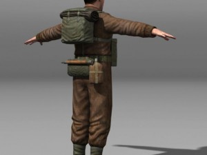 British soldier and lee enfield ww ii 3Dモデル