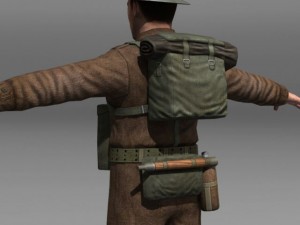 British soldier and lee enfield ww ii 3Dモデル