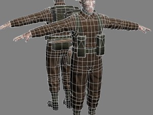 British soldier and lee enfield ww ii 3Dモデル