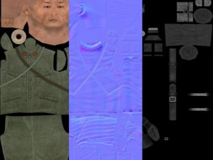 二战日本士兵和 100 型 3D 模型