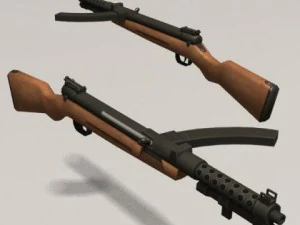 二战日本士兵和 100 型 3D 模型