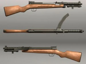 二战日本士兵和 100 型 3D 模型