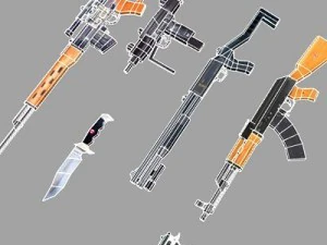 Pacote de armas Modelo 3D