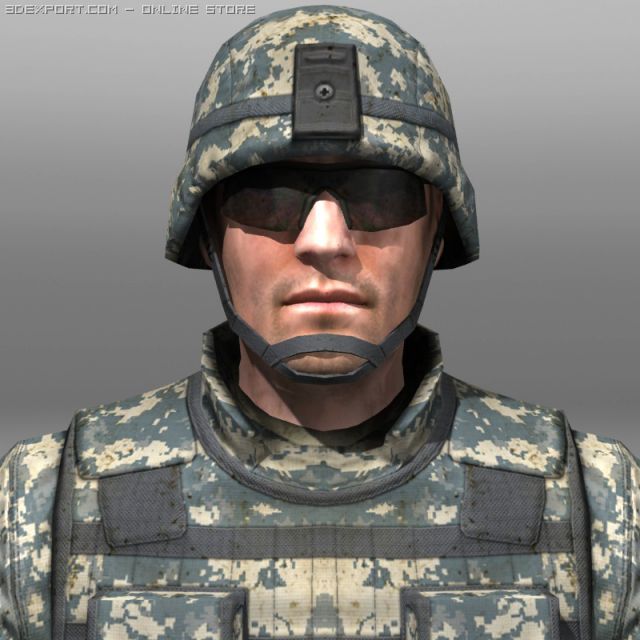 Modern Soldiers Us Soldier 1 And M4 3d Model In Man 3dexport