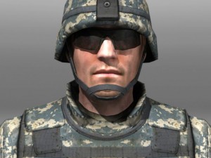 Modern soldiers us soldier 1 and m4 3D Модель